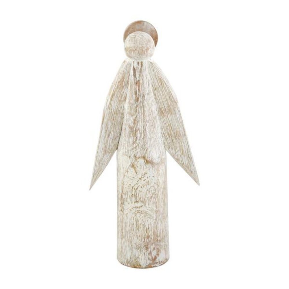 Mud Pie Large White Wood Angel Figurine/NWT